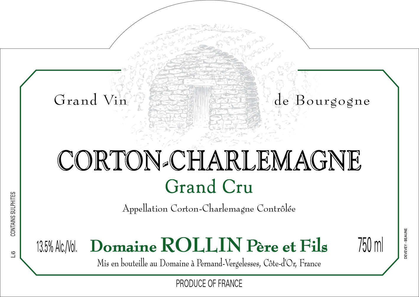 Domaine Rollin Père & Fils, Corton-Charlemagne Grand Cru 2022 (75cl bottles)